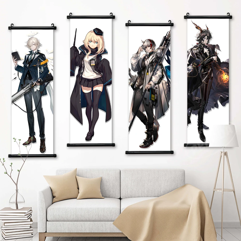 Arknights Canvas Print Game Painting Frostleaf Wall Art Gladiia Pictures Poster Ebenholz Home Room Decor Hanging Anime Scrolls