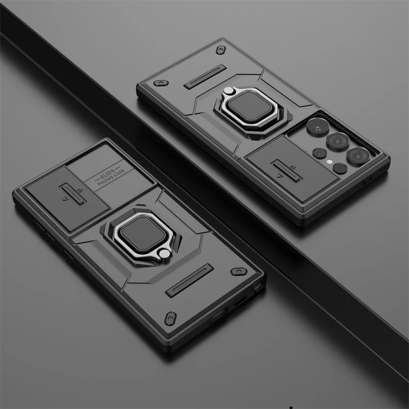 الشريحة الكاميرا درع الحال بالنسبة لسامسونج غالاكسي S25 الترا S24 FE S23 زائد A54 A55 M56 A26 A36 A56 5G عدسة حماية غطاء حلقة مغناطيسي #4