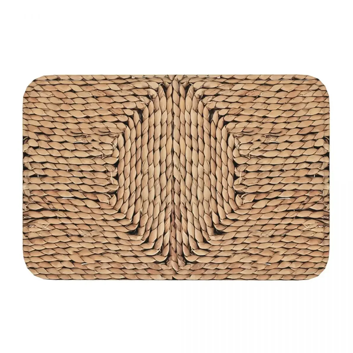 Bathroom Mat Mediterranean Rattan Doormat Living Room Carpet Balcony Rug Home Decoration