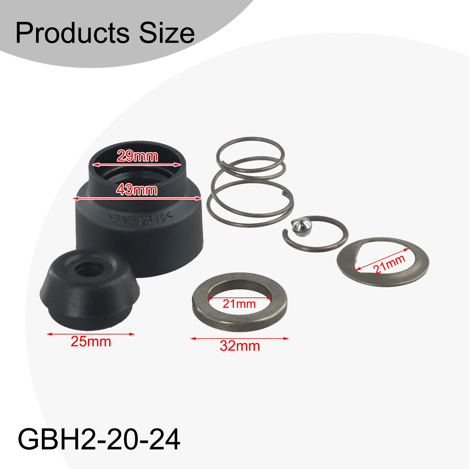 SDS Chuck Nose Bit Spare Cover Assembly for Bosch GBH2 Series Rotary Hammers Including GBH2-20 GBH2-24 GBH2-26