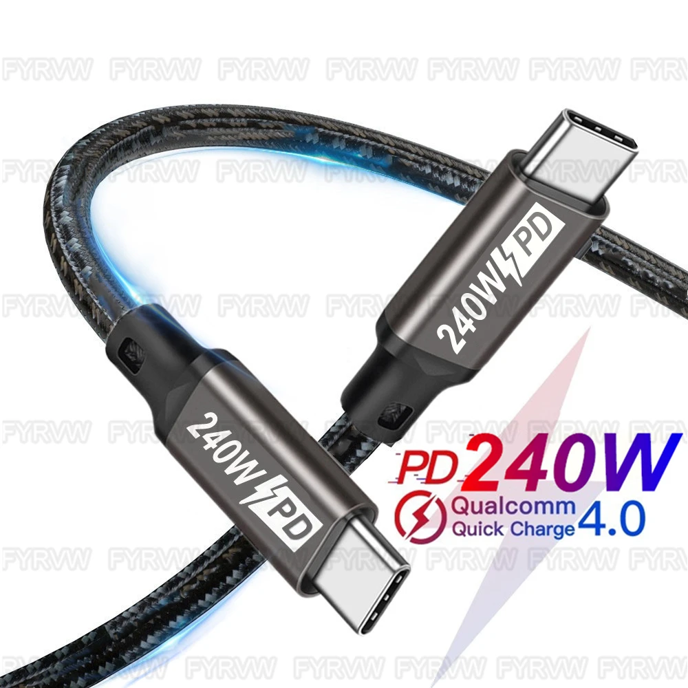 PD3.1 Cable 240W 100W 60W Type C Cable Power Line for PS5 Nintendo Switch Galaxy S22 MacBook Fast Charging 48V5A USB C Cable