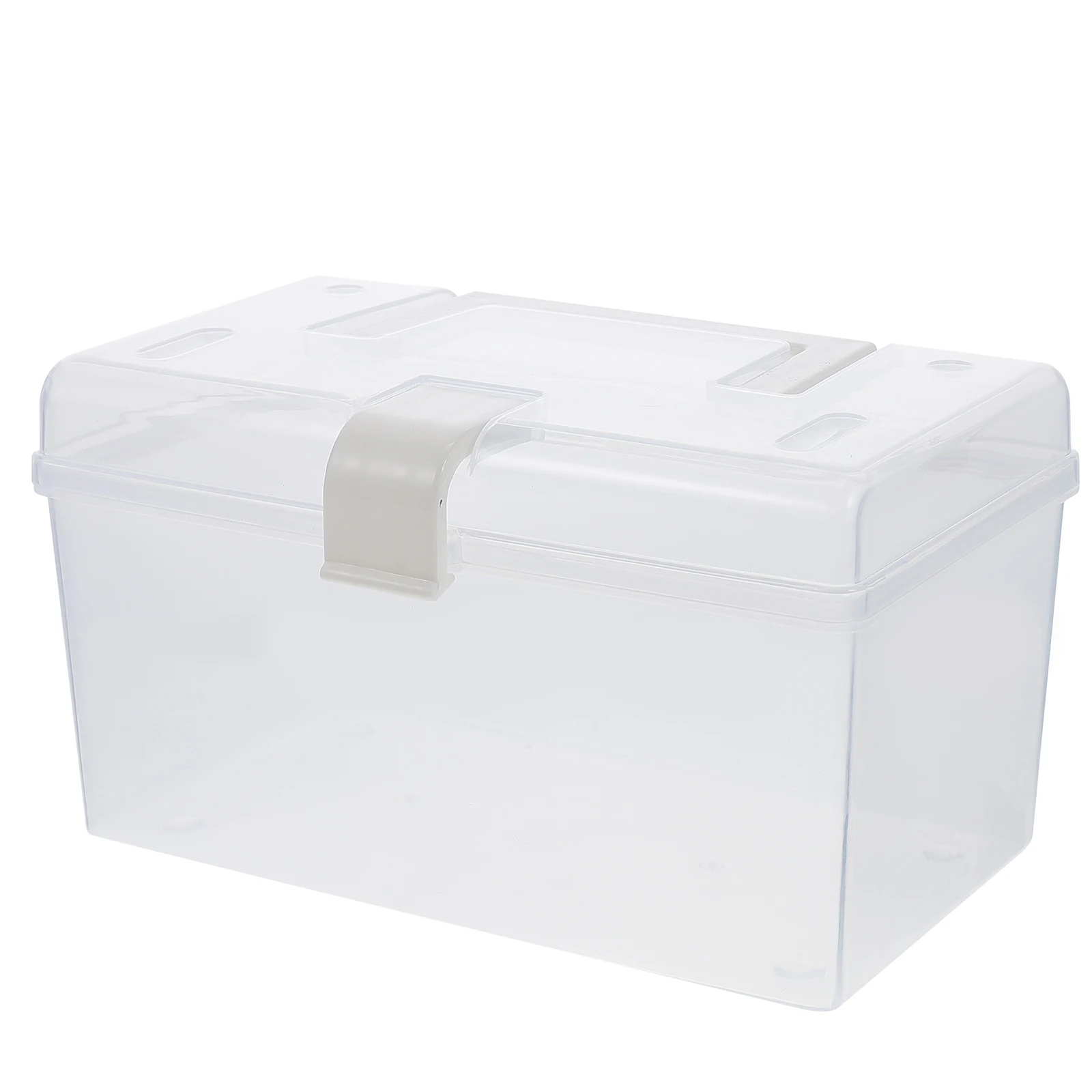 

Plastic Storage Box Clear Bin Lid Compact Lightweight Portable Container Face Mask Holder Dustproof Archive Folder File Case