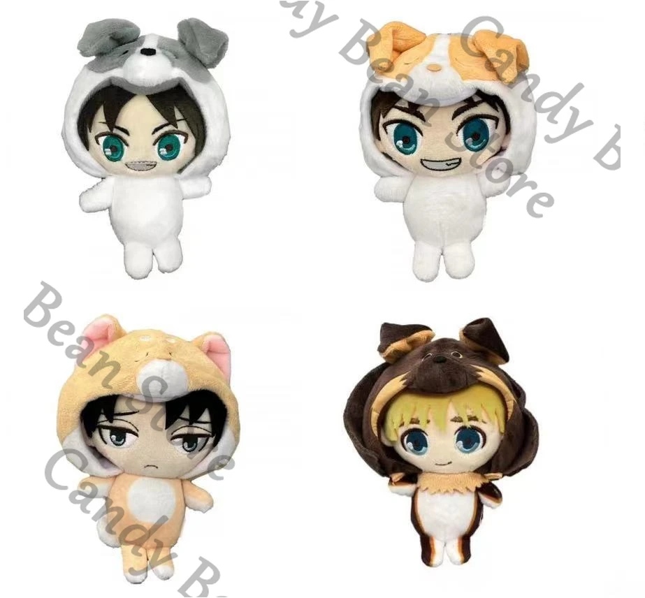 本物のアニメリヴァイ・アッカーマンエレンイェーガー進撃の巨人コスプレ漫画ふわふわ綿マウメット人形玩具アクリルバッジギフト