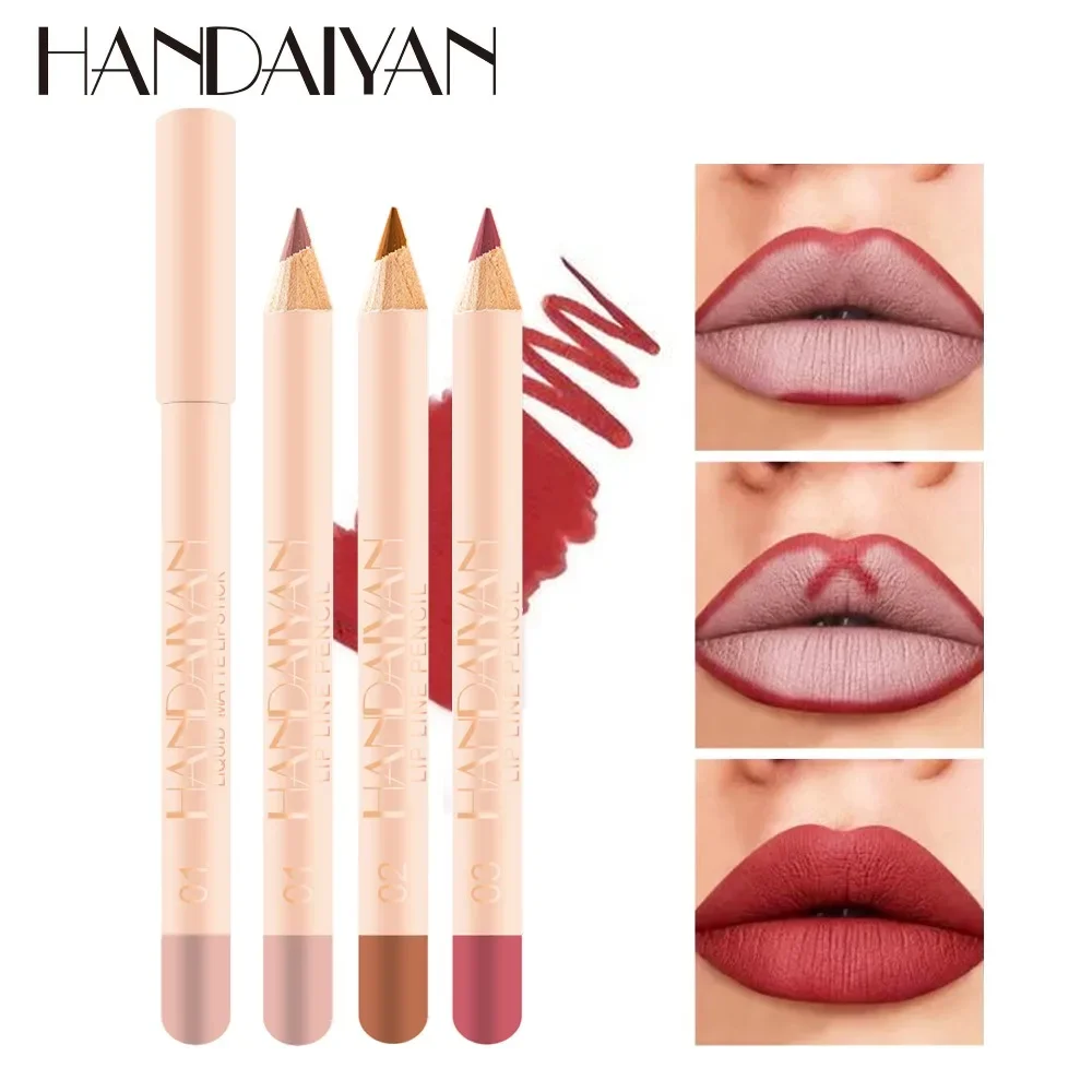 12 pz/set Lip Liner Pen Matita Lip Liner Professionale e Lip Opaco Tazza antiaderente Rossetto Nude Matita Kit All'ingrosso New12Colors