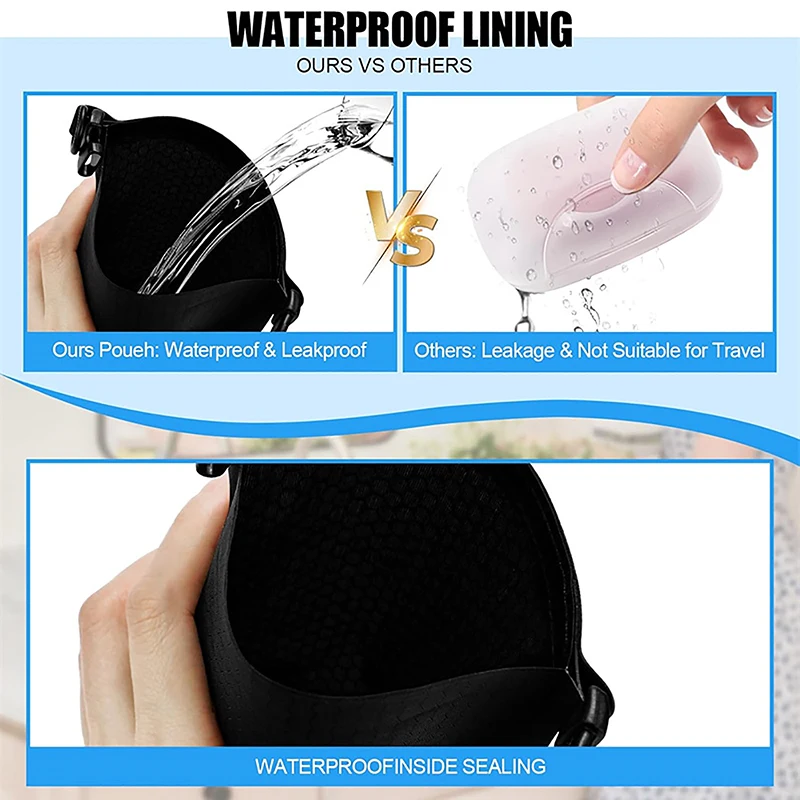 【Soap Bar Case Dish Bathroom Sealed Waterproof Tableware Soap Holder Multifunctional Travel Storage Bag For Outdoor Travel】 view 6