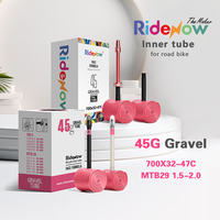 RideNow 700x32-47c Gravel Bicycle 45g TPU Inner Tube MTB29 Plastic / Alloy Valve Stem 2Piece Set