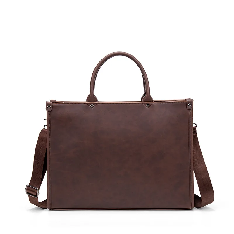 

New Vintage Men's Handbag - Multi-functional Business Crossbody Bag, Large Capacity, Fashionable Single-shoulder Briefcase