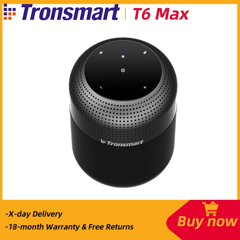 Tronsmart T6 Max Speaker 60W Home Theater Speaker with 20H Playtime, IPX5, NFC, True Wireless Stereo, Voice Assistant