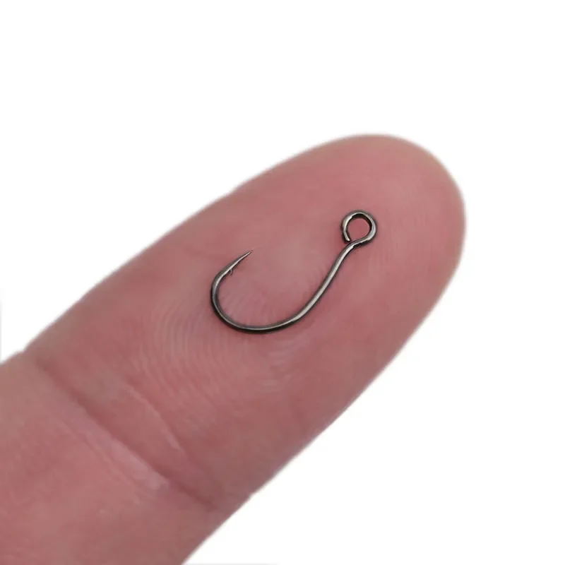10pcs/lot Size 4-12# ORIGIN for Fishing Lure Replacement Hook Single Fish Bait Hook Inline Hook Big Eye High Carbon Steel Tackle