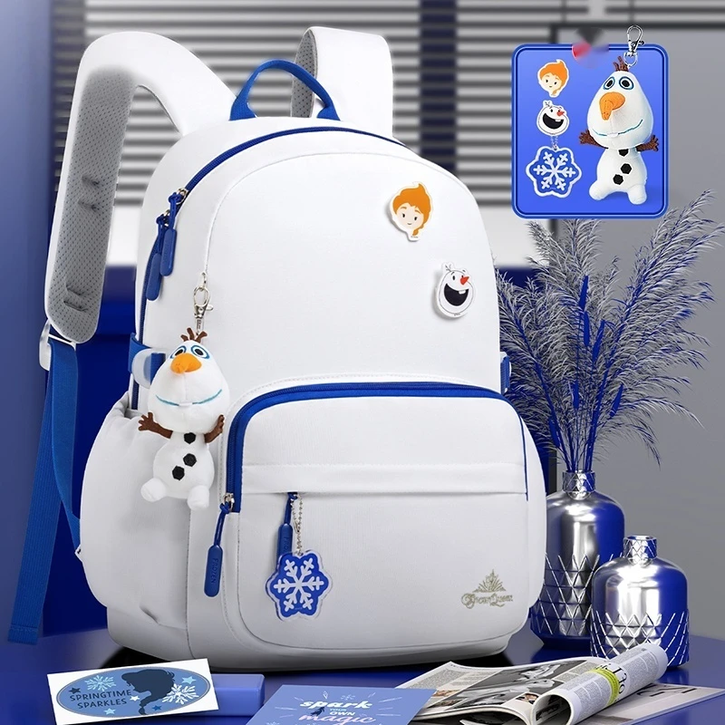 

New Casual Trendy School Bags For Student Teens Girls Large Capacity Backpack Anime Frozen Characters Olaf Elsa Peripherals