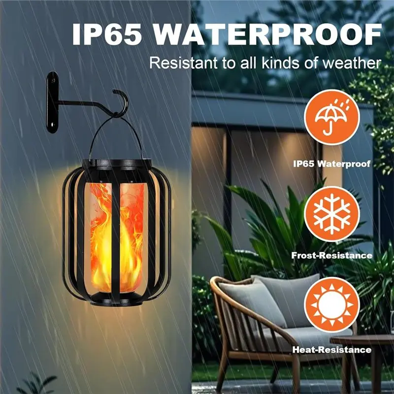 Solar Lanterns Solar Power Lantern Flame Solar Lights Outdoor Solar Lanterns Outdoor-AT30