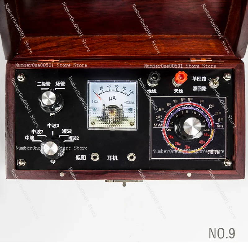 

Кристаллическое радио, средний коротковолновый ретро беспроводной приемник, резная коробка, дизайн без энергии для коллекции любительского радио