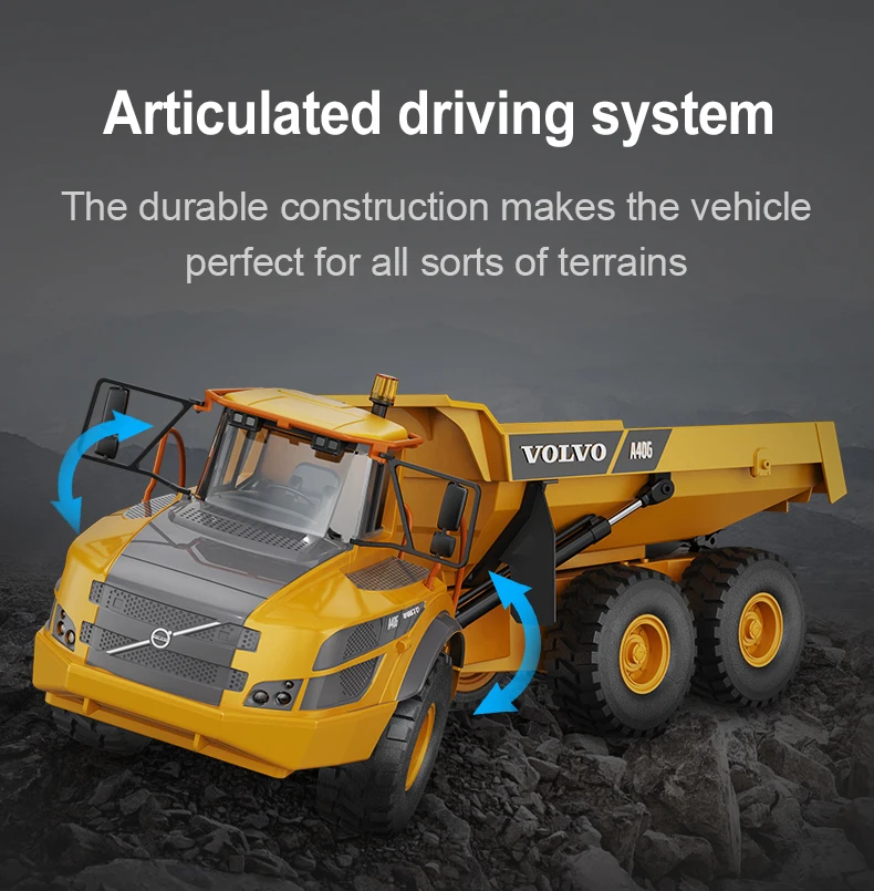 Double E 1:20 RC Truck Dumper 12CH 2.4G Radio Controlled Car Model Dump Trucks Tractor cars Toy boys Kids Christmas gift