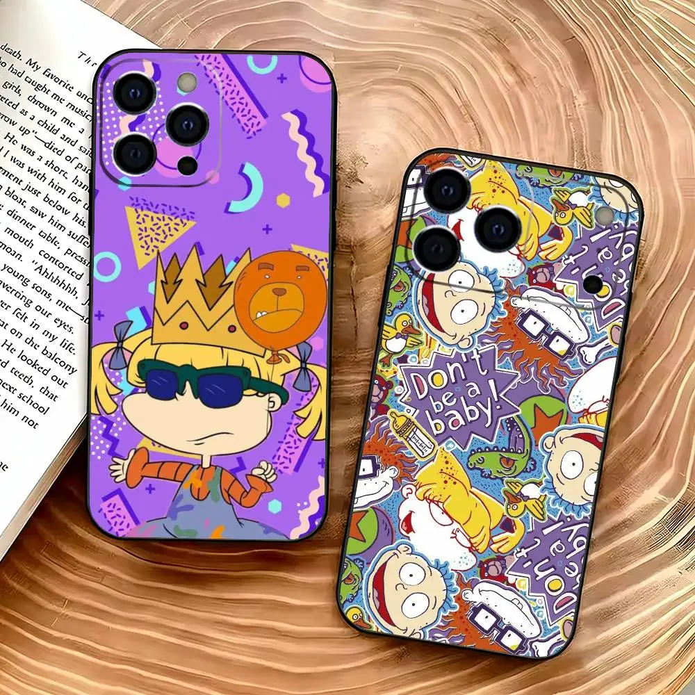 

Movie R-Rugrats Cartoon Reptar Phone Case For IPhone 17,16,15,14,13,12,11,Plus,Pro,Max,Plus,XS,soft case Black silicone