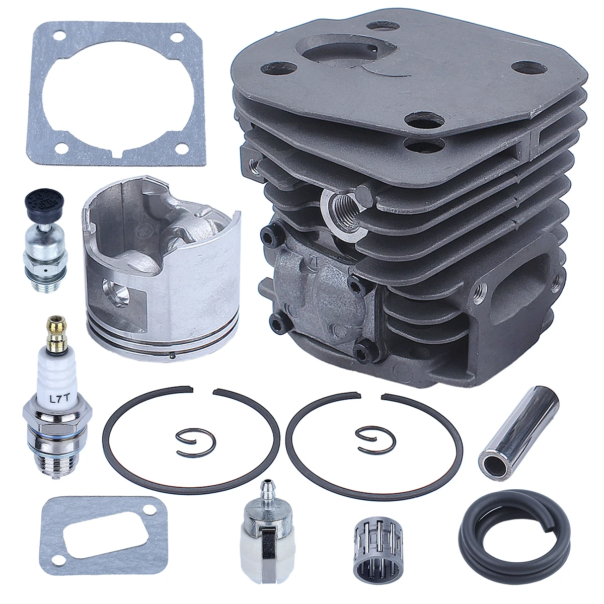 Chainsaw Parts for Husqvarna 351 350 346XP EPA 345 340 with 45mm Big Bore Cylinder Piston Kits Decompression Valve Fuel Line