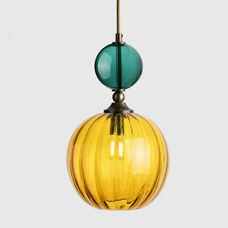 Nordic Stained Glass Chandelier Creative Personalized Light for Restaurant, Bar, Bedroom & Model Room Decor