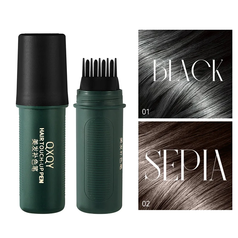 Qxqy ヘアカラーペンカバーヘア、均一な色の髪、速乾性、使いやすく持ち運びに便利