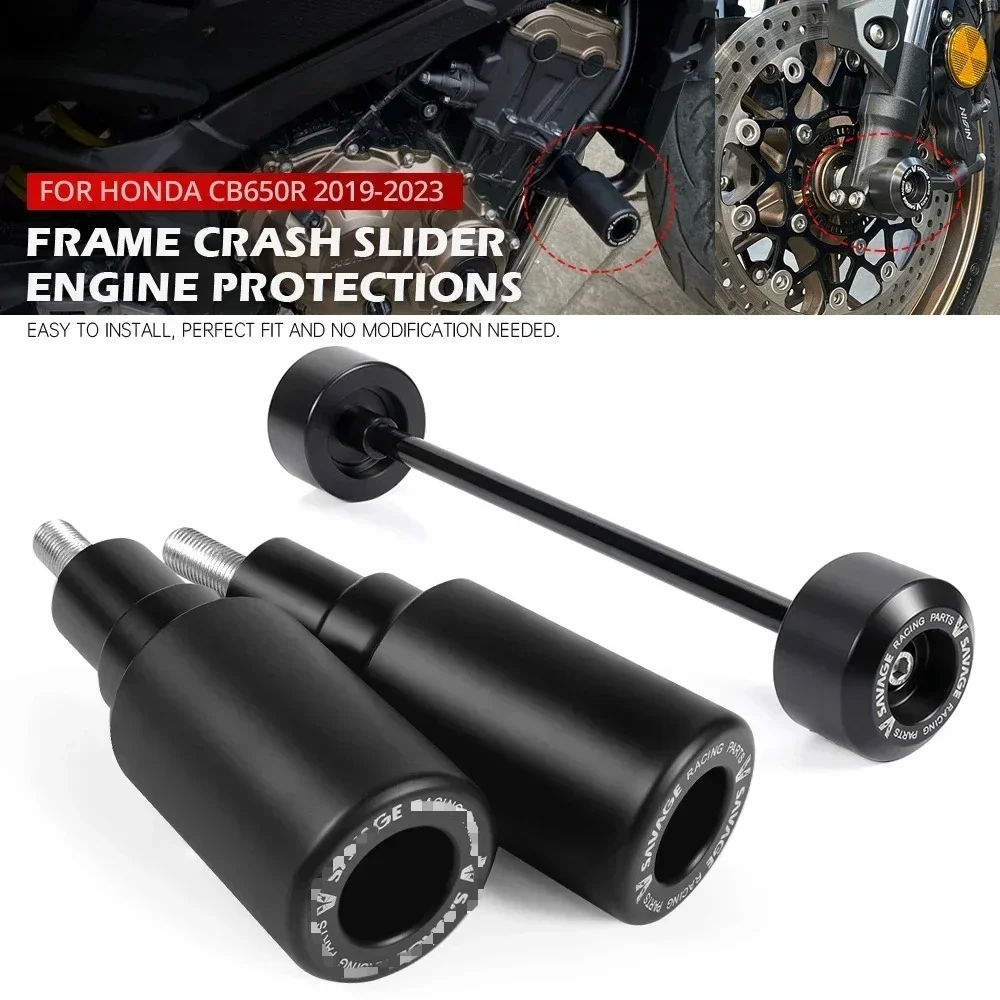

For HONDA CB650R Frame Slider Crash Protector CB 650R 650 R 2019-2025 Motorcycle Fork Axle Slider Engine Crash Pad Protection