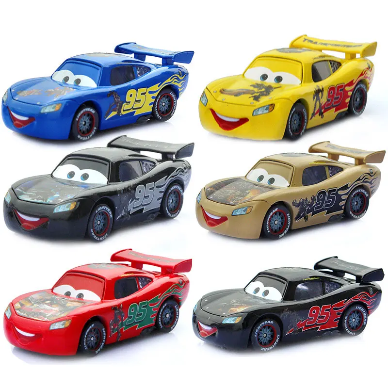 39 pieces  Disney Pixar Cars Lightning 1:55 McQueen various flags Collection Alloy Diecast Model cars Kids Toys Christmas Gift