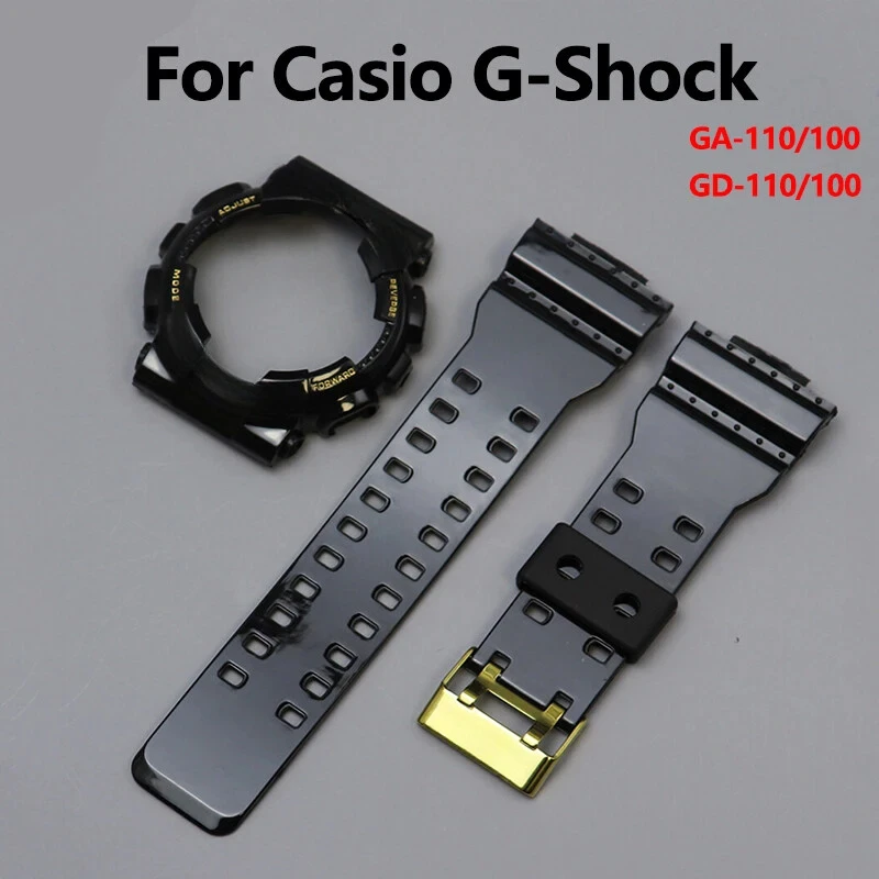 High Quality  Silicone Strap for Casioak GA-110 GA100 GD120 Rubber Watchband with Watch Case Rubber Watch Strap Watch Serise