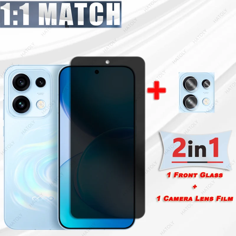 

For Oppo Reno16 Pro China Glass Privacy Screen Protector For Reno16 Pro 5G China Film Anti-spy Glass Camera Lens Protector