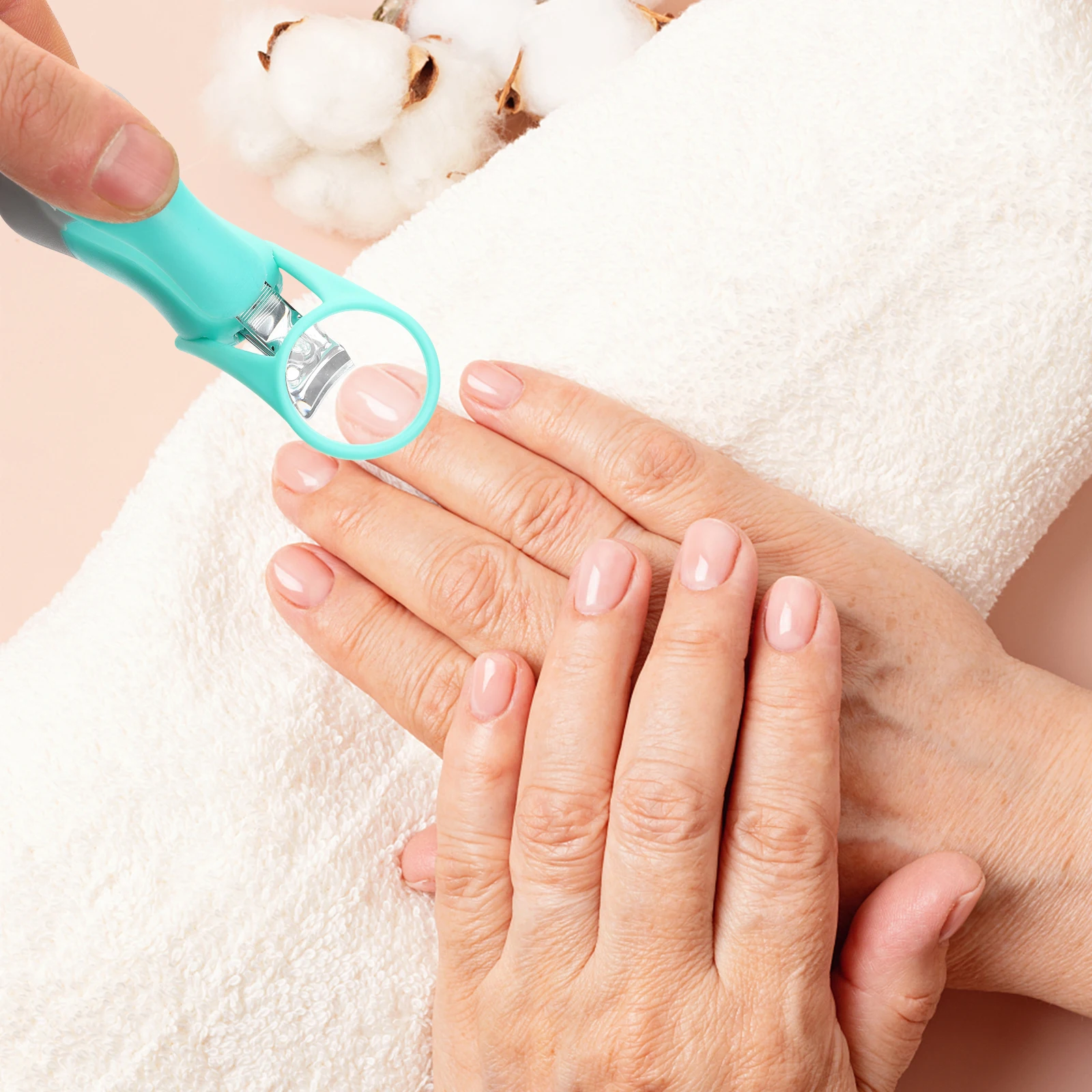 

Stainless Steel Nail Clipper with Magnifying Glass Foldable Design for Elderly Precision Nail Trimming Tool Portable Manicure