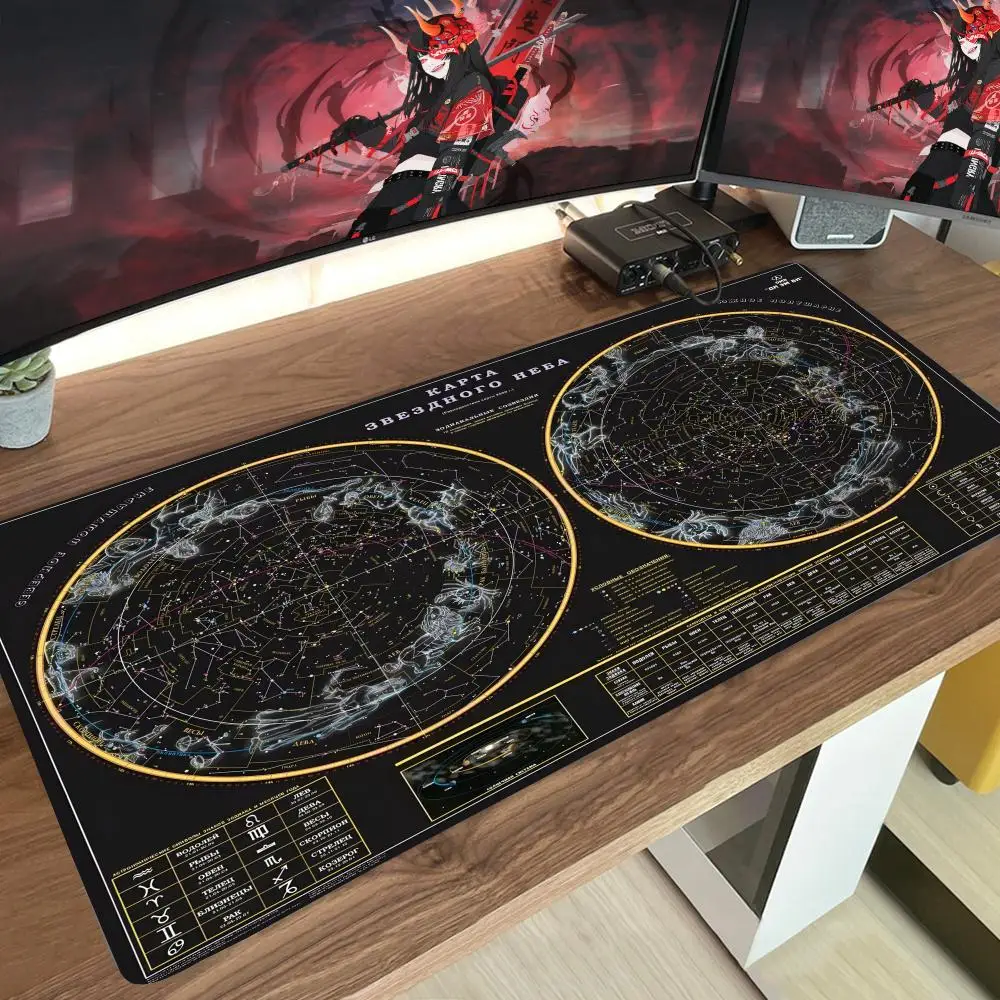 

Starry Sky Constellation Map For Office Carpet Game Keyboard Mouse pad 900x400 Mouse PC Large Gaming Mouse Pad Mouse Custom