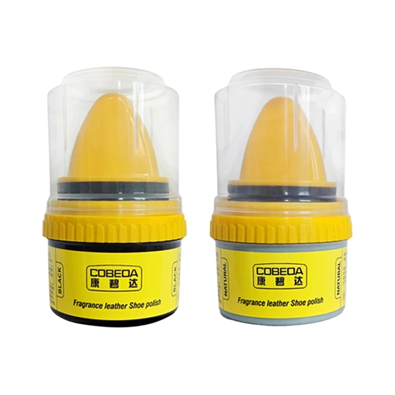 573B Leather Shoe Polish With Sponge Applicator, Fragrances Leather Repair Cream Liquid Bottle for Daily Cleaning, Shines and