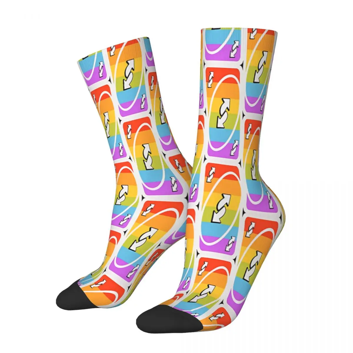 Gay Pride Uno Reverse Card Lgbt Socks Male Mens Women Winter Stockings Printed