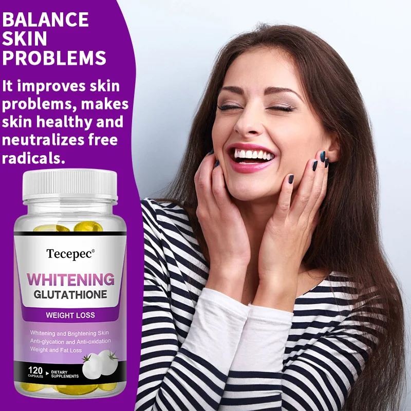 

Капсулы Tecepec White Tomato, содержащие глутатион, против старения, для укрепления иммунной системы, повышения эластичности кожи.