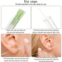 Ear Cleaning Line Set Ear Hole Care Tool Kit Portable Earring Hole Cleaner For Men Women Daily Care To Remove Dirt Eliminates Od 4