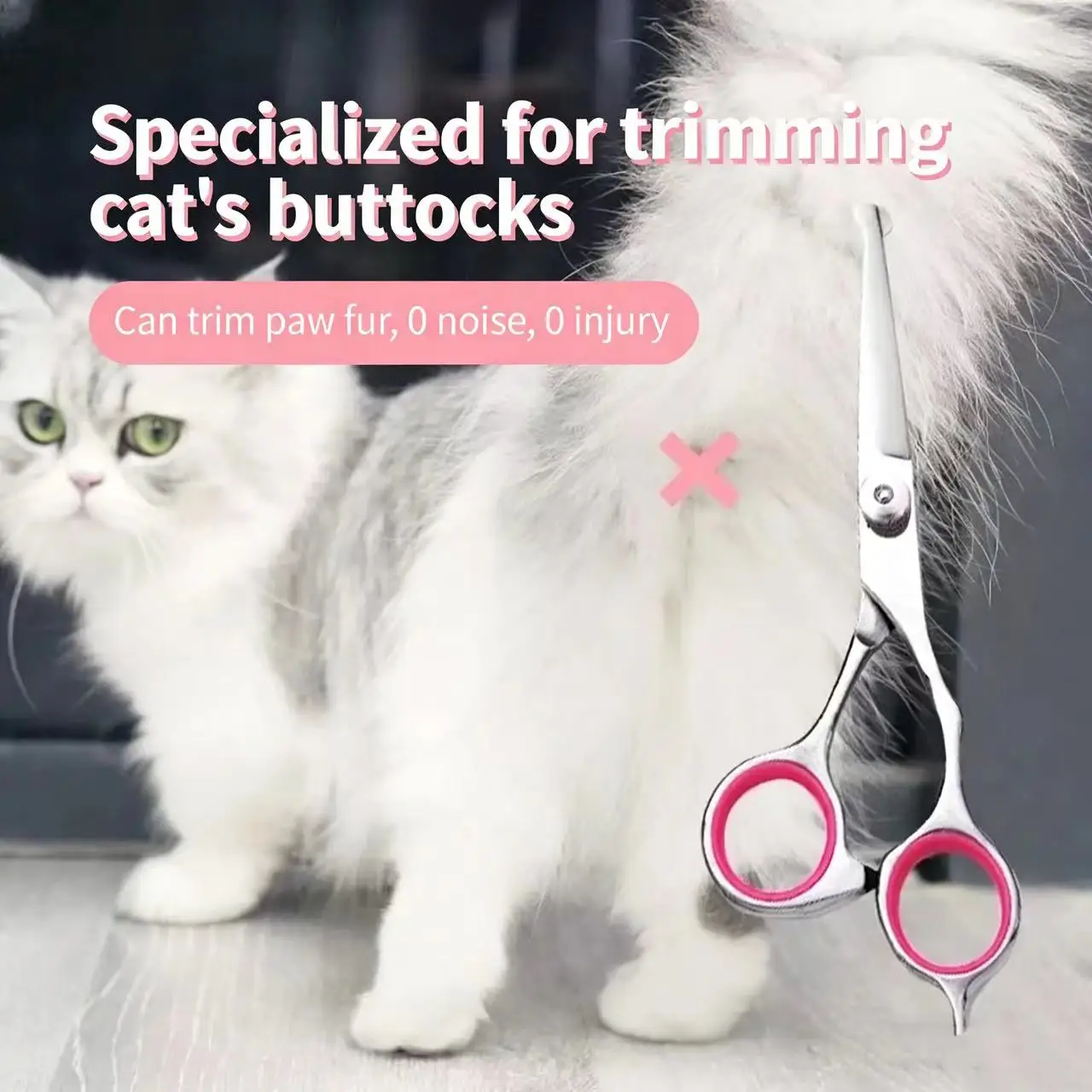 Dog Grooming Scissors Set With Safety Round Tips, Sharp And Durable Titanium Coated Professional Dog Grooming Kit For Dog Cat
