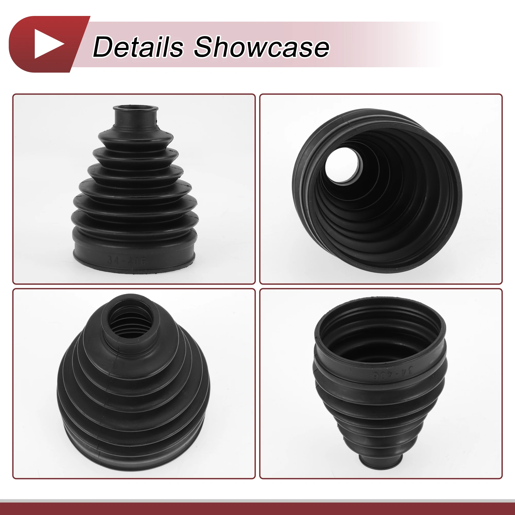 X Autohaux 1 Set CV مجموعة التمهيد المشترك لإنفينيتي FX35 09-12 التمهيد الخارجي ذو السرعة المستمرة مع المشابك رقم 39241CG027 #6