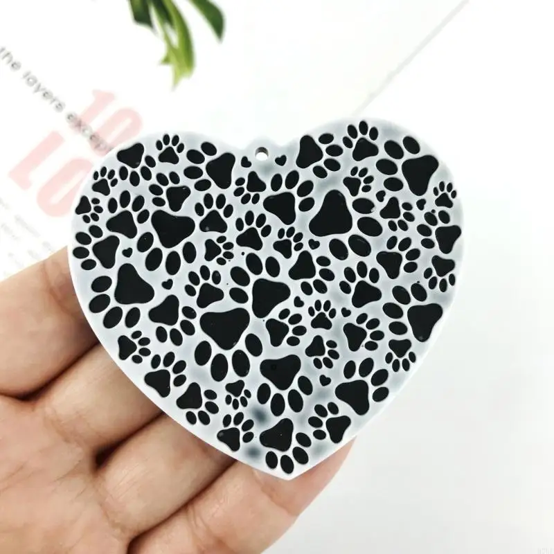 R7UF Shiny Glossy Various Symbols Ornaments Silicone Epoxy Resin Mold DIY Keychain Pendant Jewelry for Valentine Gift Craft