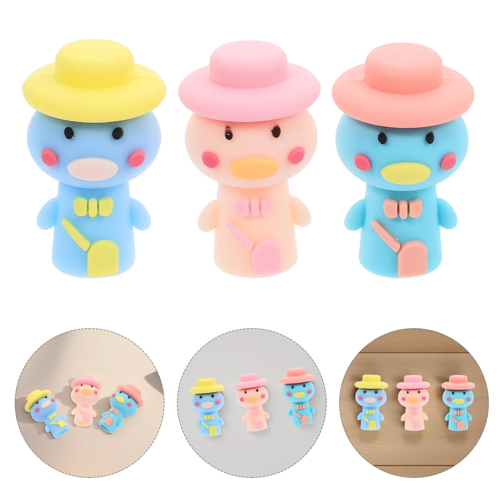 

12 Pcs Animal Pen Set Pencil Extender Cute Cap Extenders Silicone Holder Silica Gel Stretching Device