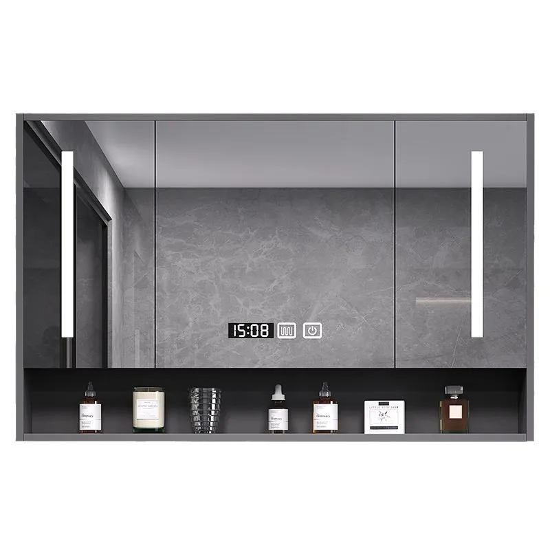Smart bathroom mirror cabinet Wall-mounted with backlight Anti-fog bathroom mirror rack Separate storage integrated cabinet