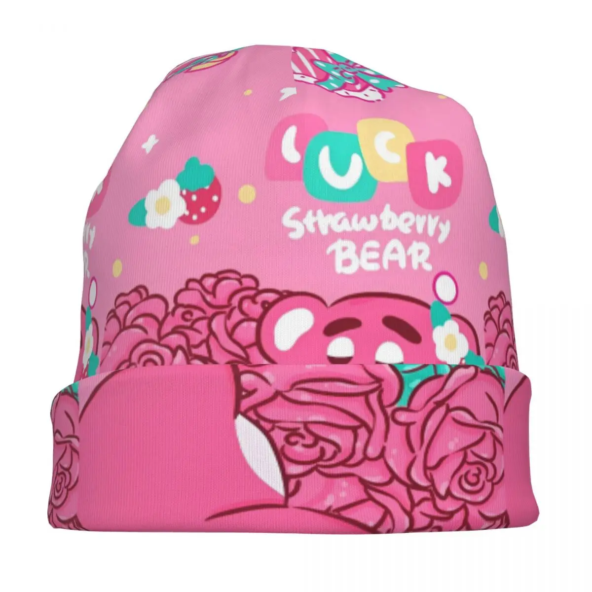 かわいいかわいいイチゴクマスカリービーニー帽子漫画おもちゃロッツォ夏男性女性ストリートキャップ暖かいデュアルユースボンネット帽子