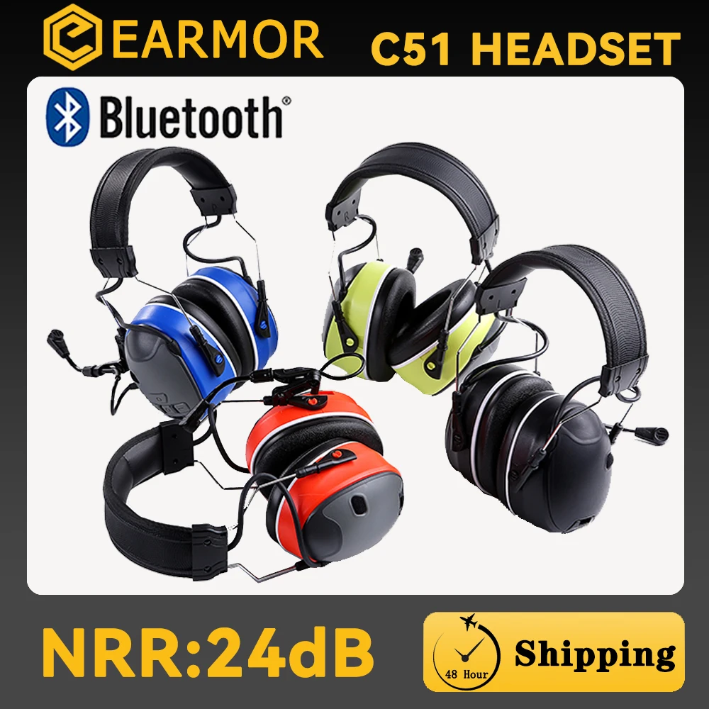 EARMOR C51 Auriculares Tácticos con Cancelación de Ruido Bluetooth 5.1 - imagen 2