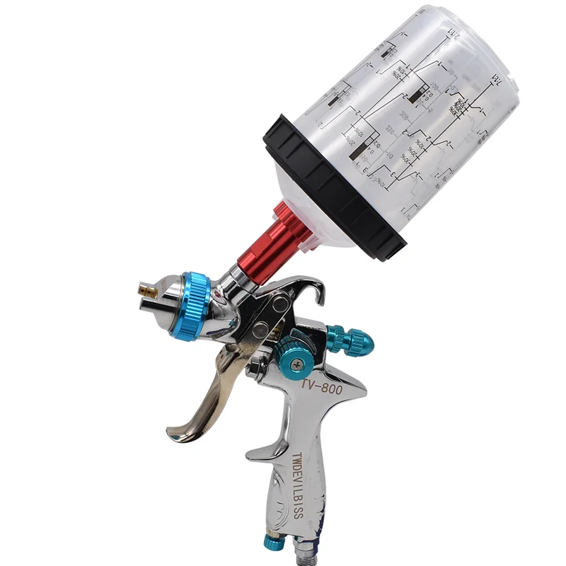 HVLP Spray Gun With Adapter No Clean Cup 600cc or 400cc Spray Gun with Quick connector Paint Mixing Cup Paint Sprayer