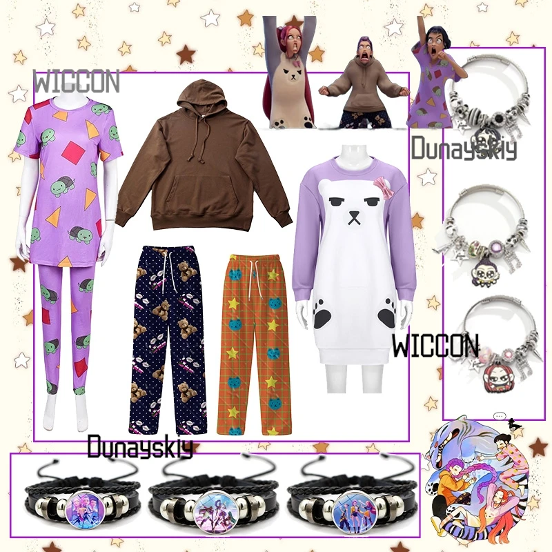 Disfraces de Huntrix Rumi Zoey Mira, pijamas geniales Kawaii, regalos para seguidores de Jirai Kei, fiesta diaria, lindo Halloween
