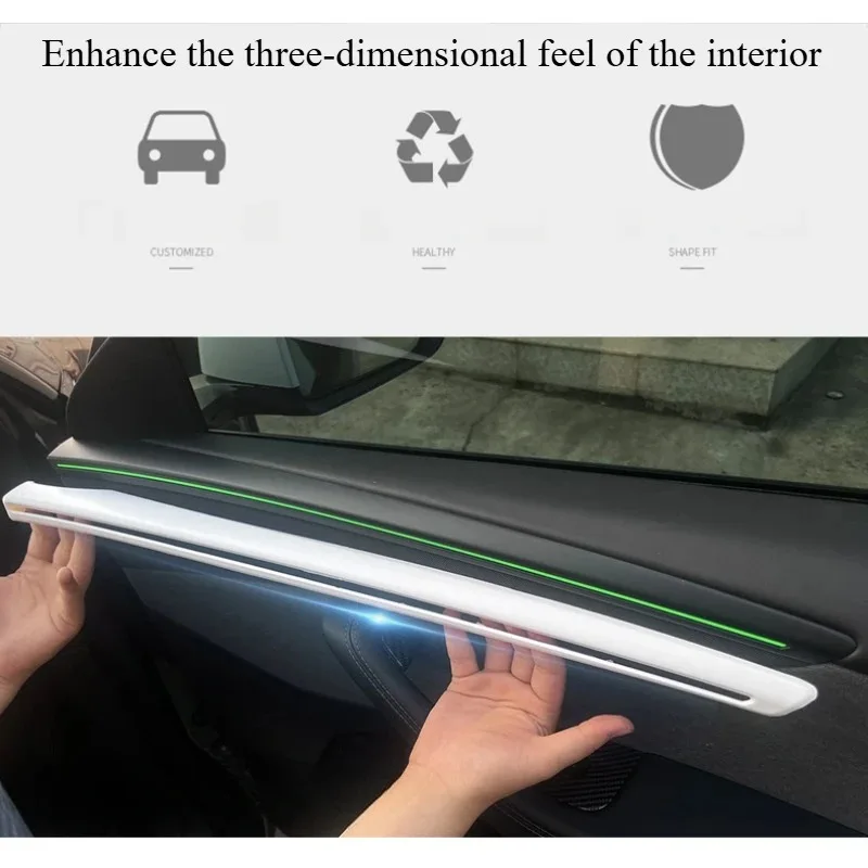 Interior Door Panel Molding Trim for Tesla Mode Y/YL Juniper 2026 Accessories 4PCS Car Door Side Decorative Strip Sticker Cover - view 5
