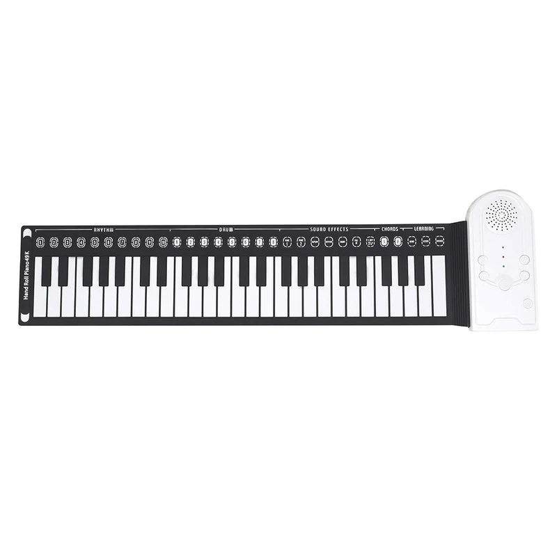 

49 Keys Digital Keyboard Flexible Roll Up Piano Loud Speaker Electronic Hand Roll Piano Keyboard Instrument Gift for Music Lover