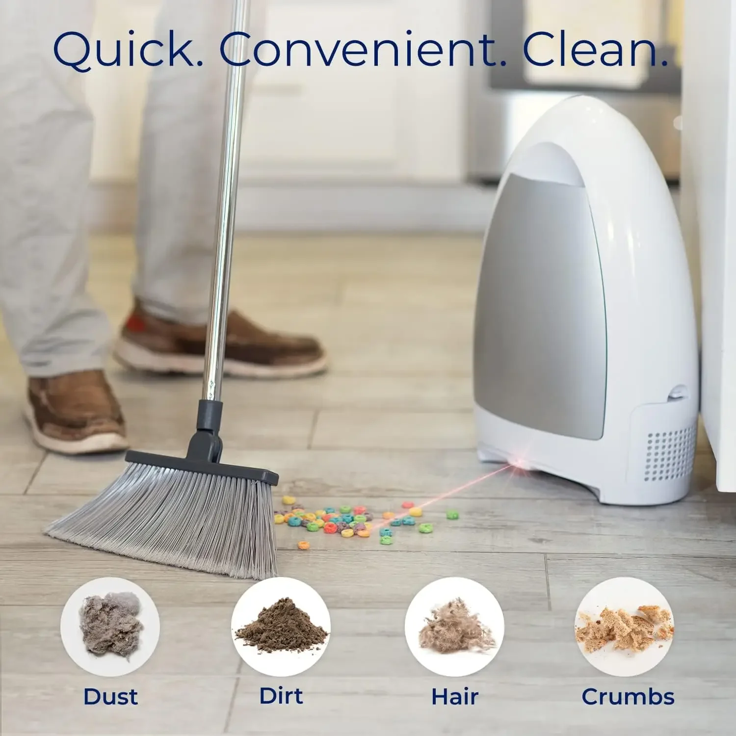 Vacuum Automatic Dustpan - Great for Sweeping Pet Hair Food Dirt Kitchen - Ultra Fast & Powerful, Corded Canister Vacuum, Bagles