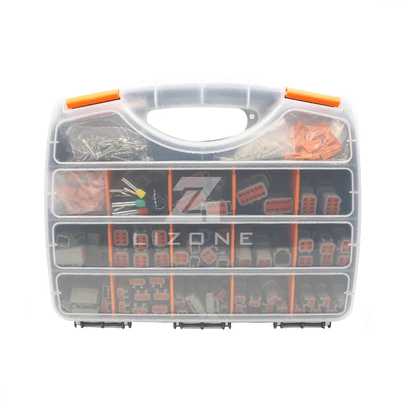 Factory Wholesale LIZONE DTM Box Automotive Connector Kits 3p/6p/10p/2p Male/Female Tin/Copper Terminals Custom DC Connection