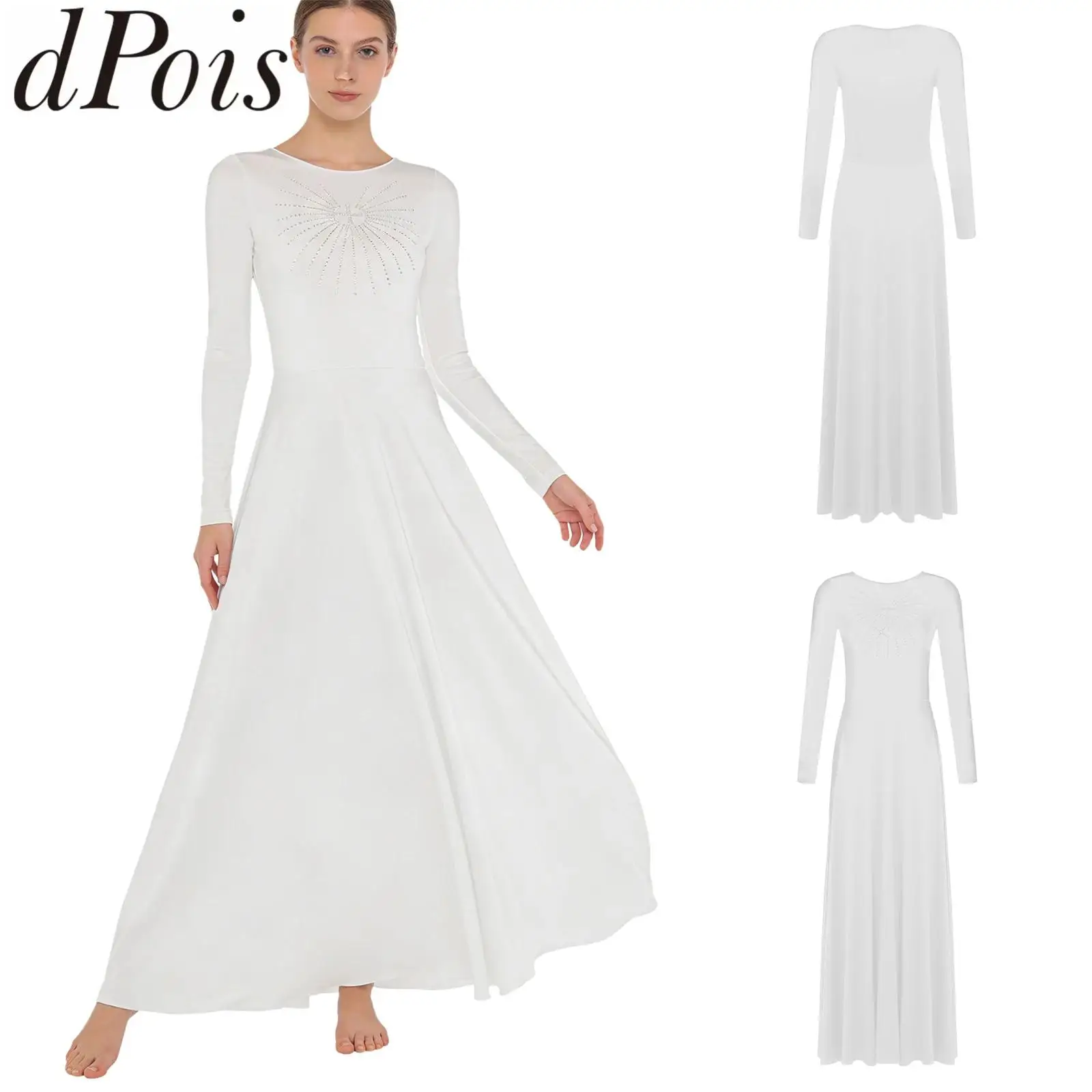 women-liturgical-worship-robe-praise-dance-lyrical-dress-rhinestones-long-sleeve-maxi-tunic-dress-for-church-chorus-pray-events