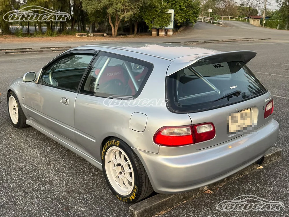 Für 1991-1995 Honda Civic EG4 EG6 GEN 5 Schrägheck SPOON Style Hochwertiger Geschmiedeter Carbon-Dachspoiler Kofferraumflügel Spoiler