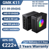 GMKtec K11 Mini PC AMD Ryzen 9 8945HS Gaming K8P  Windows 11Pro Radeon 780M DDR5 5600MHz 32GB 1TB SSD WIFI6 BT5.2 Gamer Computer