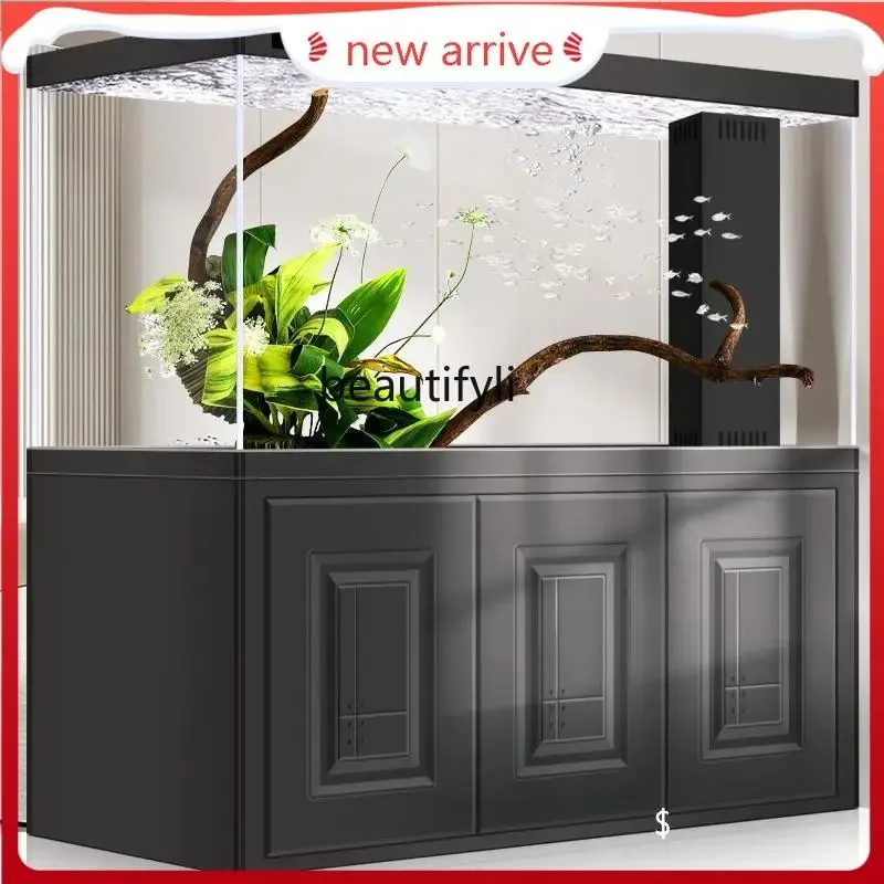 H Jinjing Super White Bottom Filter Dragon Fish Tank Living Room Home High-End Large Subareas Screens Large AquariumH
