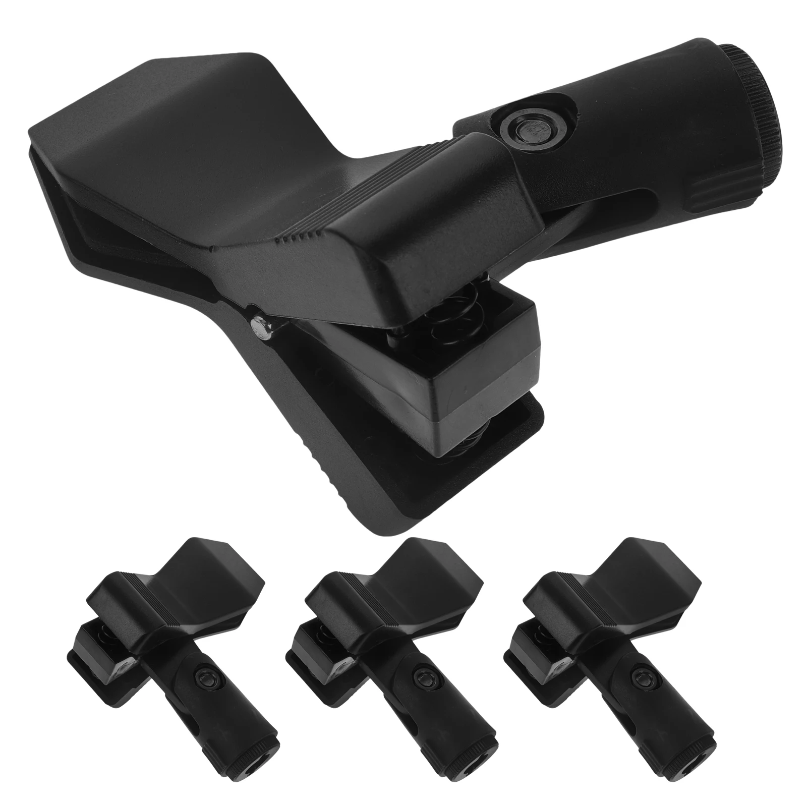 

Universal Microphone Clip Stand Wireless Microphones for Handheld Camera Black Plastic