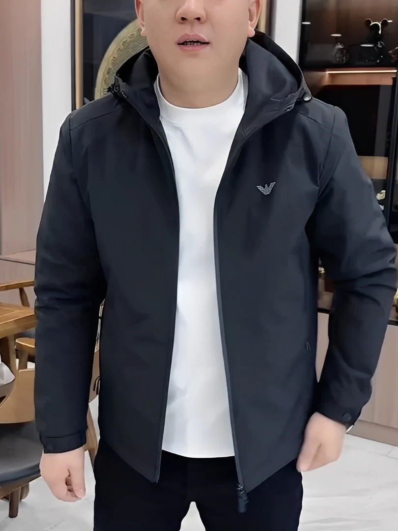 

Мужская хлопковая куртка с капюшоном, высококачественная, приталенная, модная, универсальная, зимняя, новинка, молодежная, из полиэфирного волокна